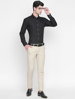 black solid formal shirt - 16447019 - Standard Image - 4