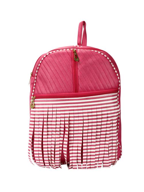 pink leatherette (pu) fashion backpack - 16447283 - Standard Image - 1