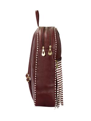 brown leatherette (pu) fashion backpack - 16447288 - Standard Image - 5