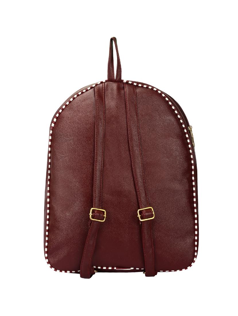brown leatherette (pu) fashion backpack - 16447288 - Zoom Image - 2