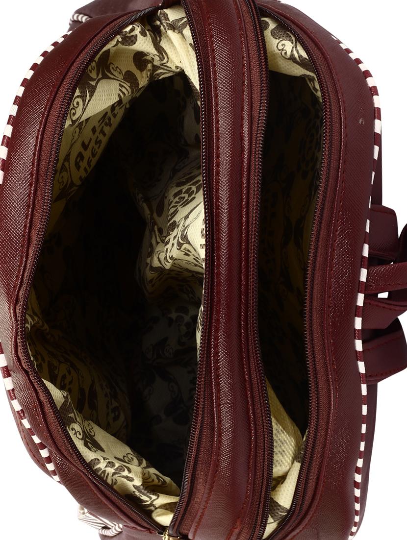brown leatherette (pu) fashion backpack - 16447288 - Zoom Image - 3