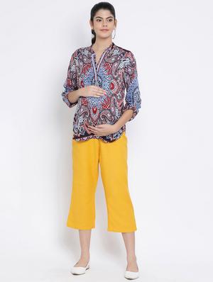 high rise solid maternity wear trouser - 16448856 - Standard Image - 4