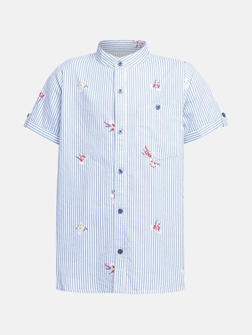 pocket patch striped shirt - 16448944 - Standard Image - 1