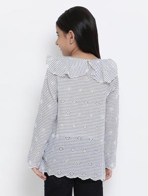 scallop hem schiffli top - 16448959 - Standard Image - 3