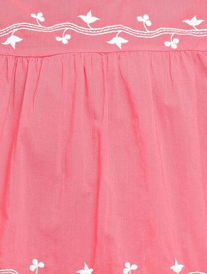 key hole back floral embroidered dress - 16448972 - Standard Image - 3