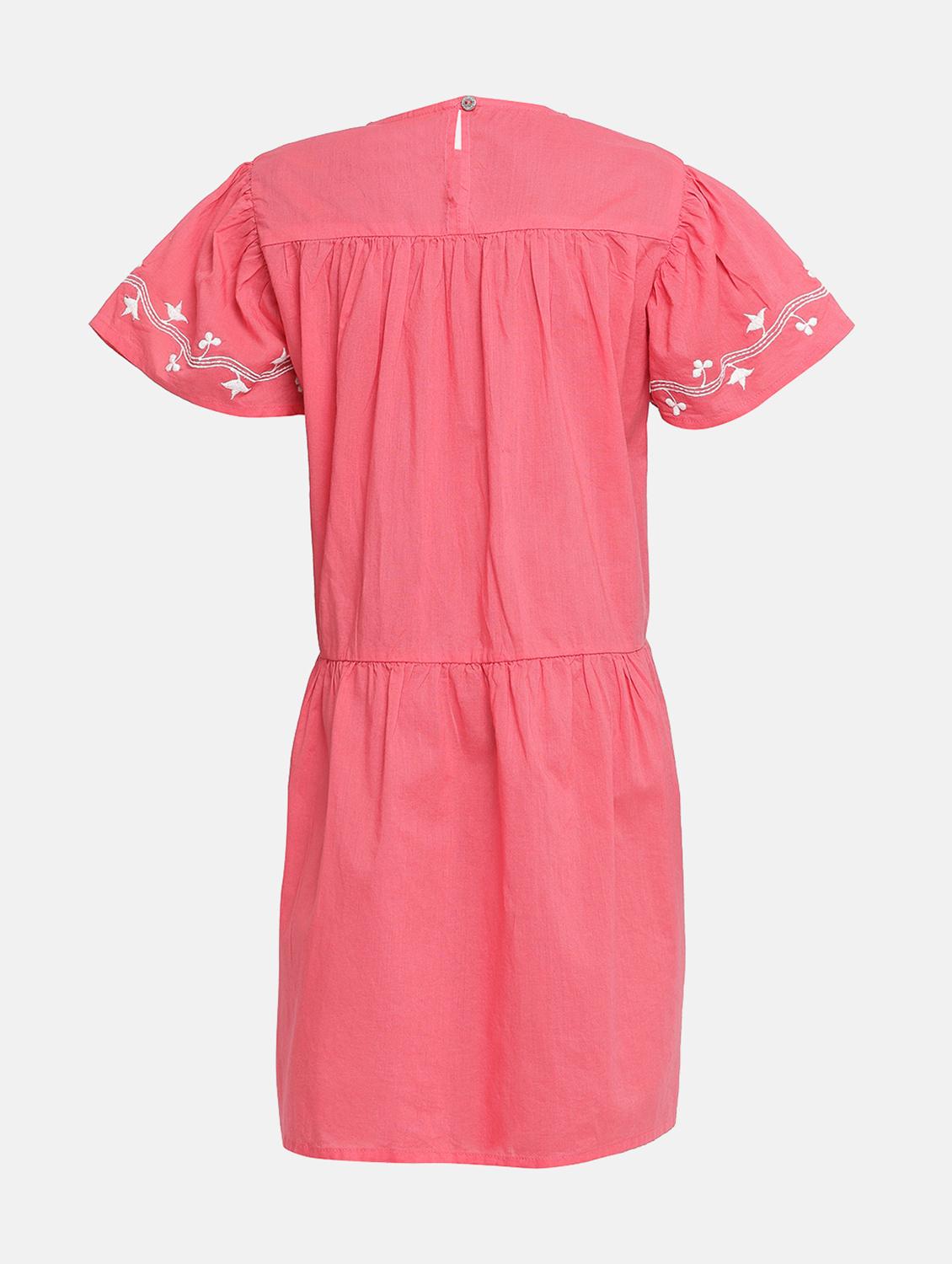 key hole back floral embroidered dress - 16448972 - Zoom Image - 2