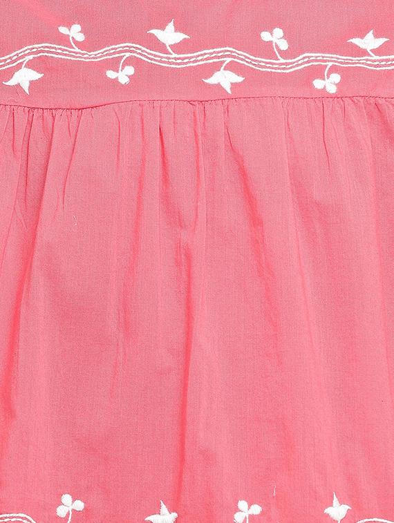 key hole back floral embroidered dress - 16448972 - Zoom Image - 3