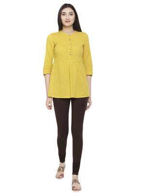 brown solid churidar - 16449104 - Standard Image - 4