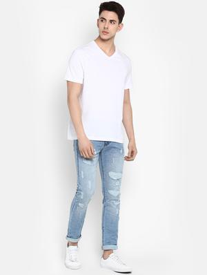 blue distressed jeans - 16449216 - Standard Image - 4