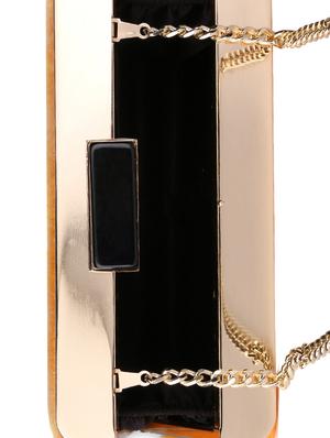 orange metal regular clutch - 16450140 - Standard Image - 3