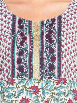 floral printed kurta palazzo set - 16450167 - Standard Image - 4