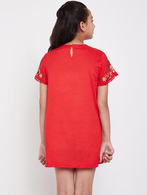 lace detail floral embroidered dress - 16450504 - Standard Image - 3
