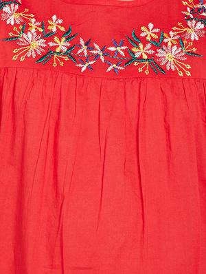 lace detail floral embroidered dress - 16450504 - Standard Image - 5