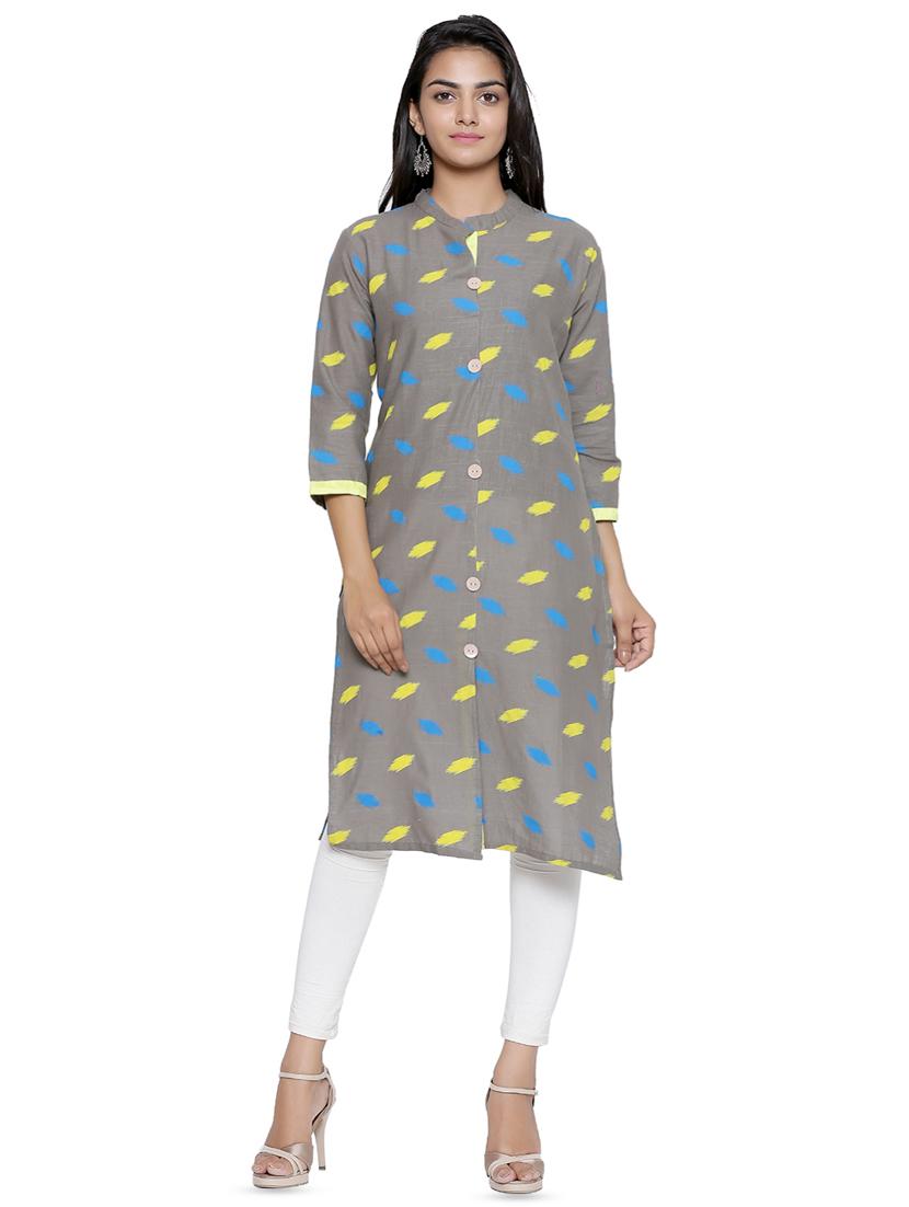 priinted straight kurta - 16450579 - Zoom Image - 1