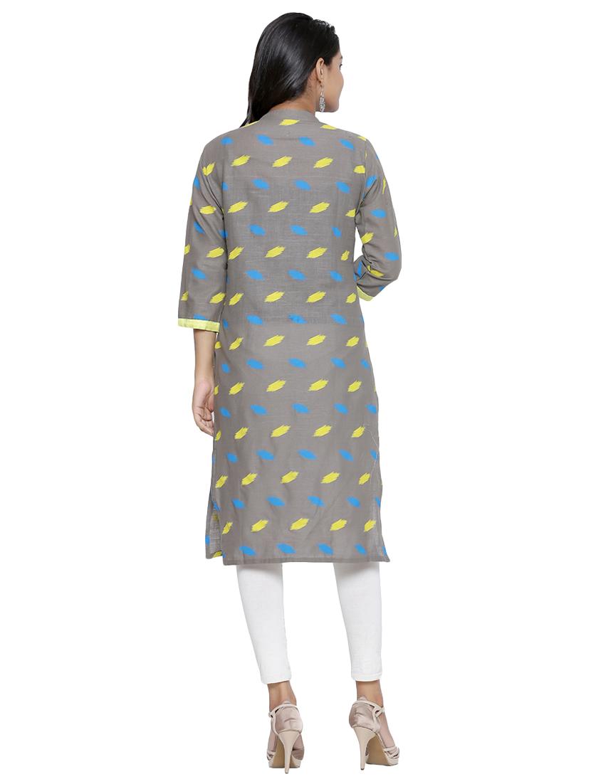 priinted straight kurta - 16450579 - Zoom Image - 3