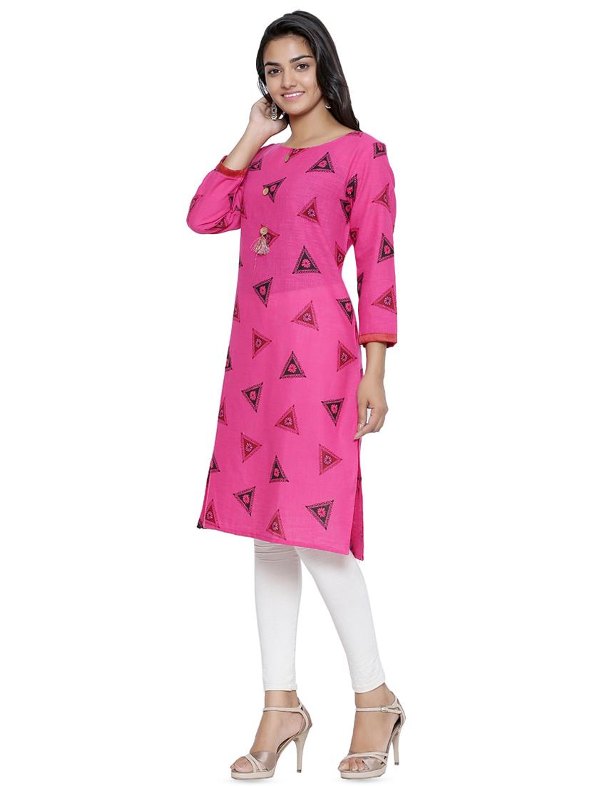 priinted straight kurta - 16450582 - Zoom Image - 2
