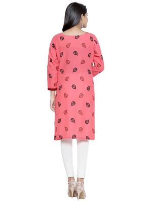 printed straight kurta - 16450593 - Standard Image - 3