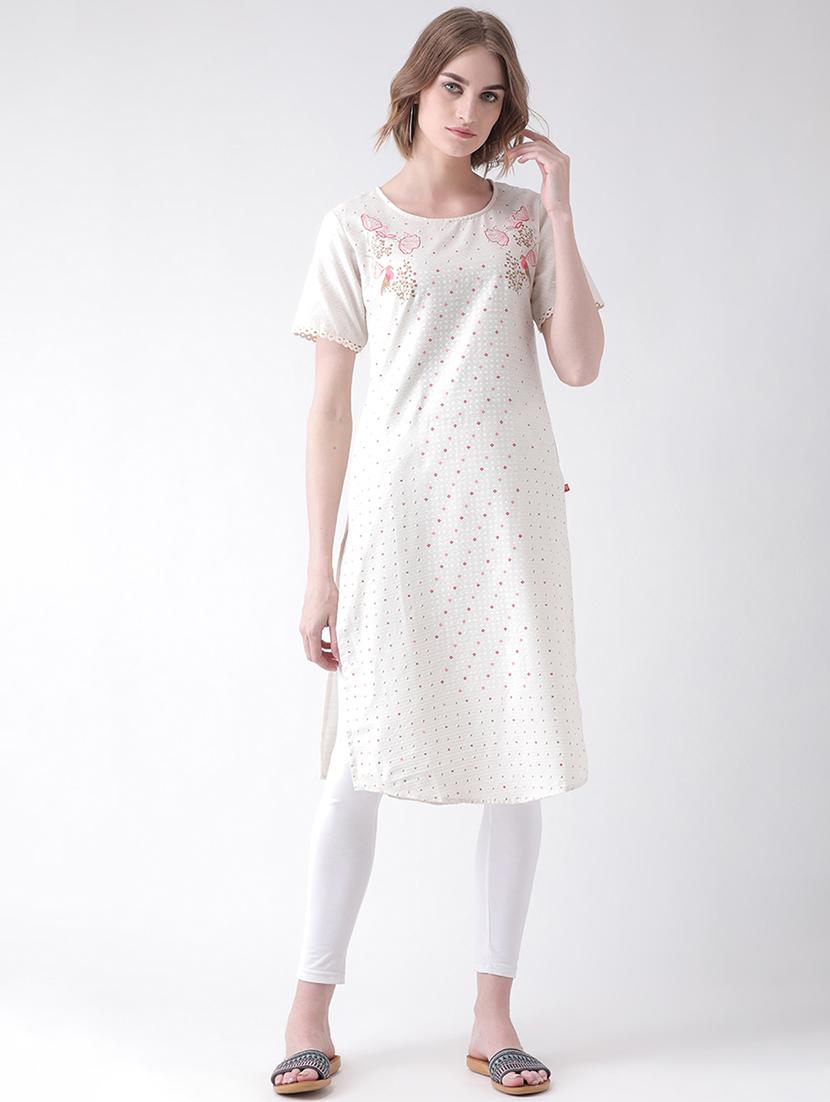 printed straight kurta - 16450666 - Zoom Image - 1