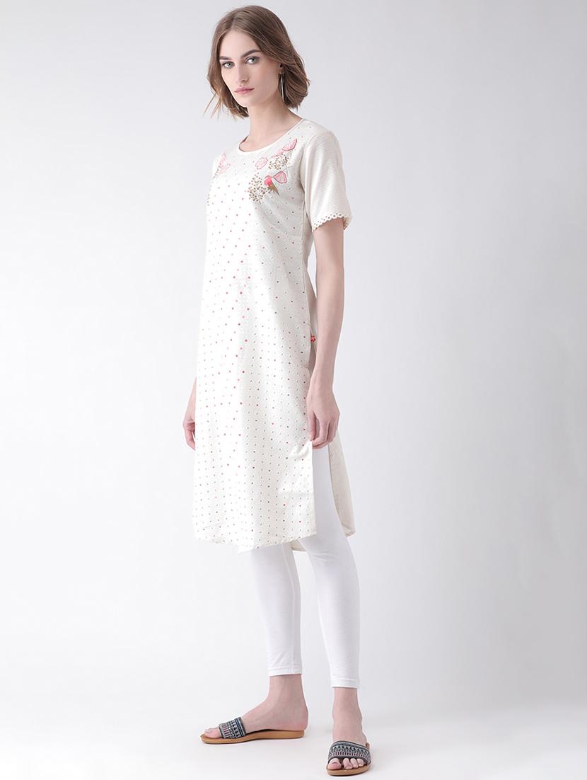 printed straight kurta - 16450666 - Zoom Image - 2