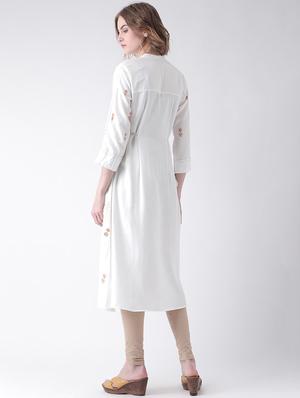 printed straight kurta - 16450667 - Standard Image - 3
