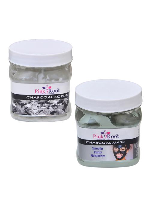 pink root charcoal scrub 500gm with charcoal mask 500gm - 16451974 - Standard Image - 1