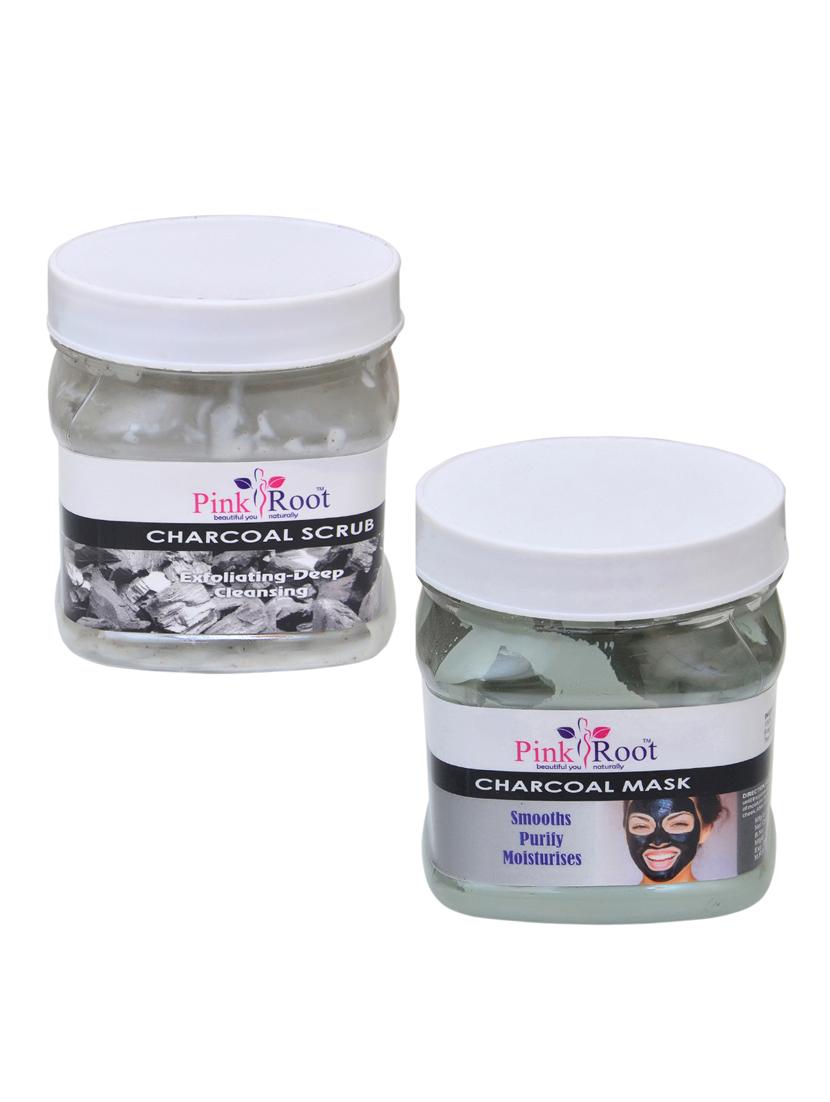 pink root charcoal scrub 500gm with charcoal mask 500gm - 16451974 - Zoom Image - 1