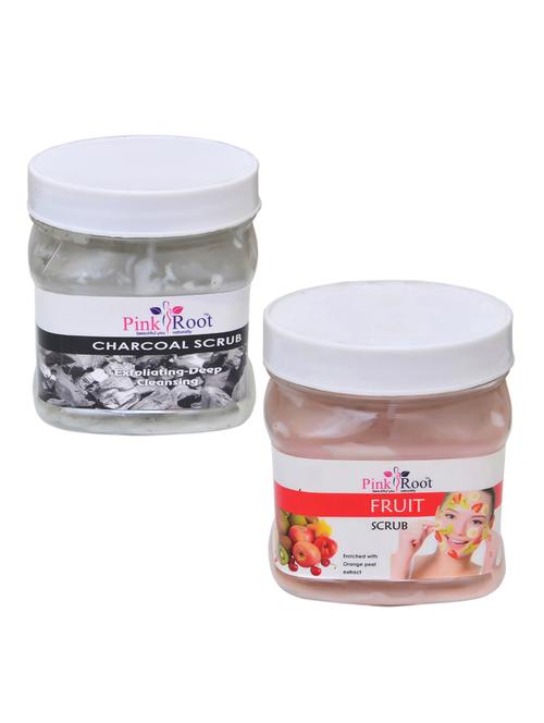 pink root charcoal scrub 500gm with fruit scrub 500gm - 16451991 - Standard Image - 1