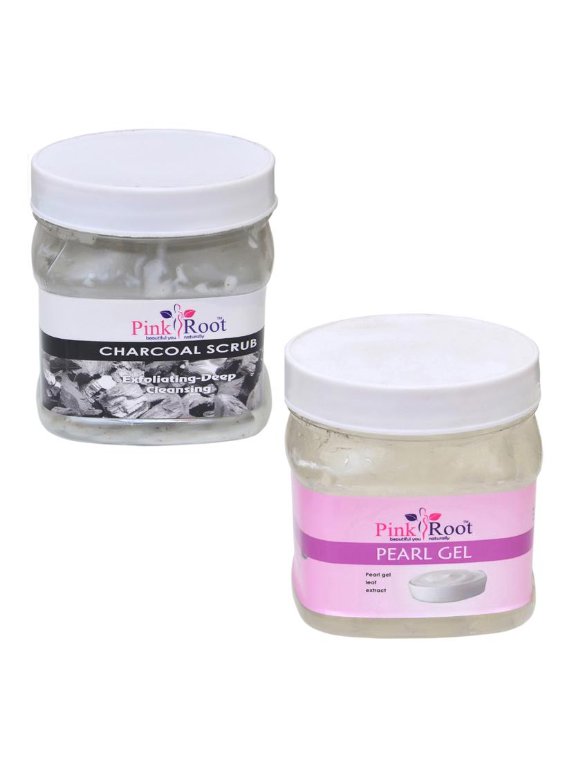 pink root charcoal scrub 500gm with pearl gel 500gm - 16452008 - Zoom Image - 1
