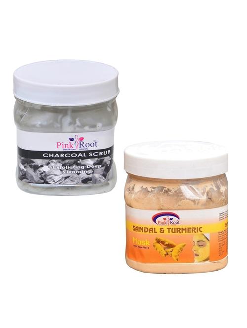 pink root charcoal scrub 500gm with sandal mask 500gm - 16452012 - Standard Image - 1