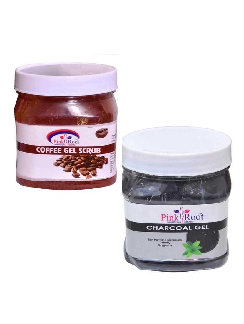 pink root coffee scrub 500gm with charcoal gel 500gm - 16452073 - Zoom Image - 1