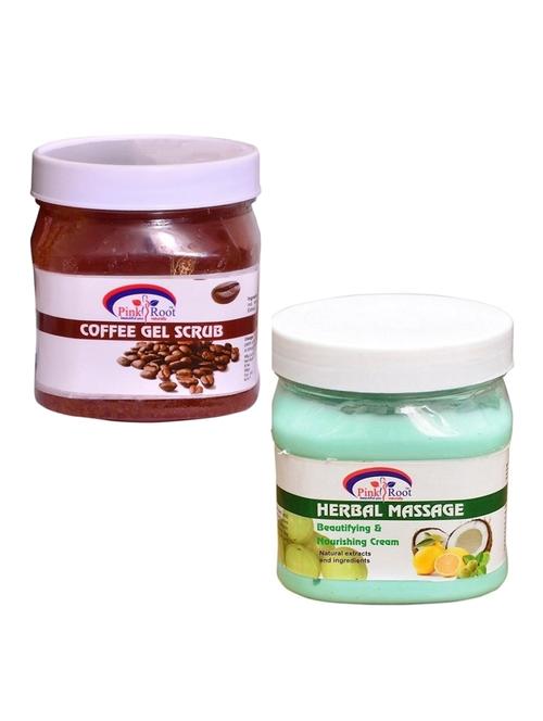 pink root coffee scrub 500gm with herbal cream 500gm - 16452096 - Standard Image - 1
