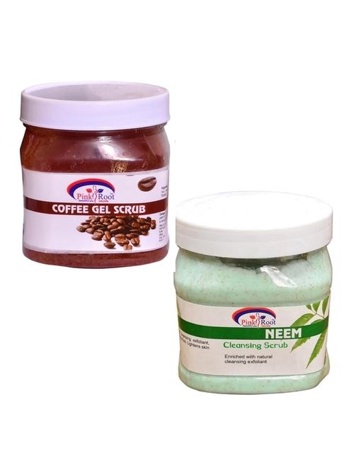 pink root coffee scrub 500gm with neem scrub 500gm - 16452099 - Standard Image - 1