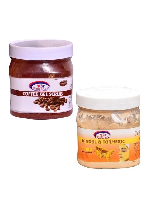 pink root coffee scrub 500gm with sandal mask 500gm - 16452109 - Standard Image - 1