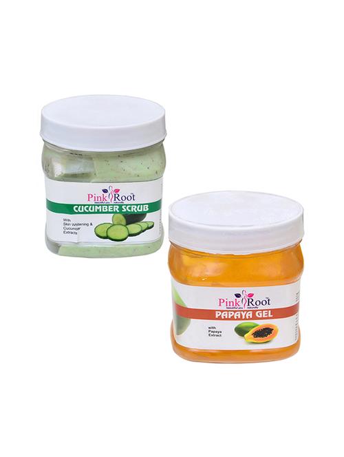 pink root cucumber scrub 500gm with papaya gel 500gm - 16452187 - Standard Image - 1
