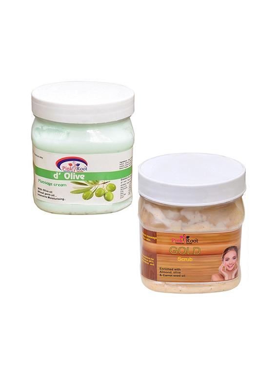 pink root d olive cream 500gm with gold scrub 500gm - 16452224 - Zoom Image - 1