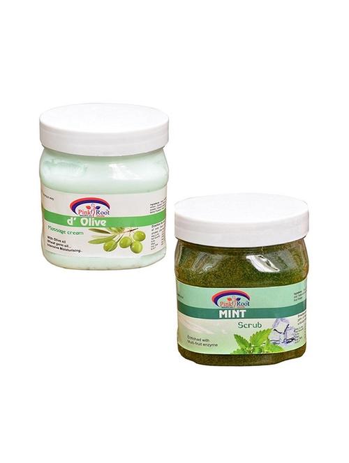 pink root d olive cream 500gm with mint scrub 500gm - 16452227 - Standard Image - 1