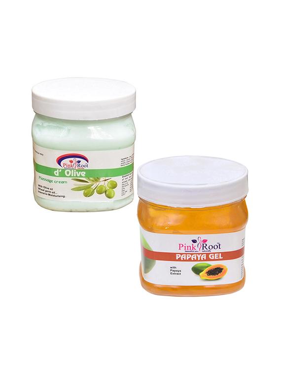 pink root d olive cream 500gm with papaya gel 500gm - 16452232 - Zoom Image - 1