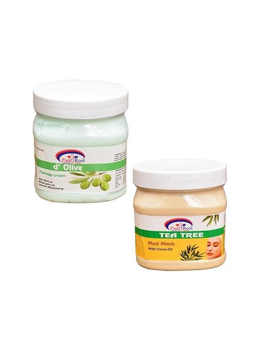 pink root d olive cream 500gm with tea tree mask 500gm - 16452242 - Standard Image - 1