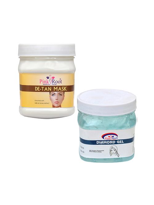 pink root de tan mask 500gm with diamond gel 500gm - 16452261 - Standard Image - 1