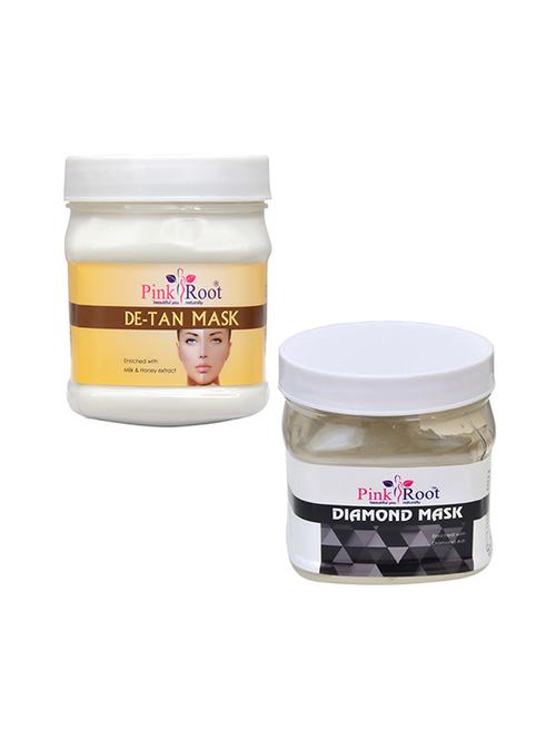 pink root de tan mask 500gm with diamond mask 500gm - 16452262 - Standard Image - 1