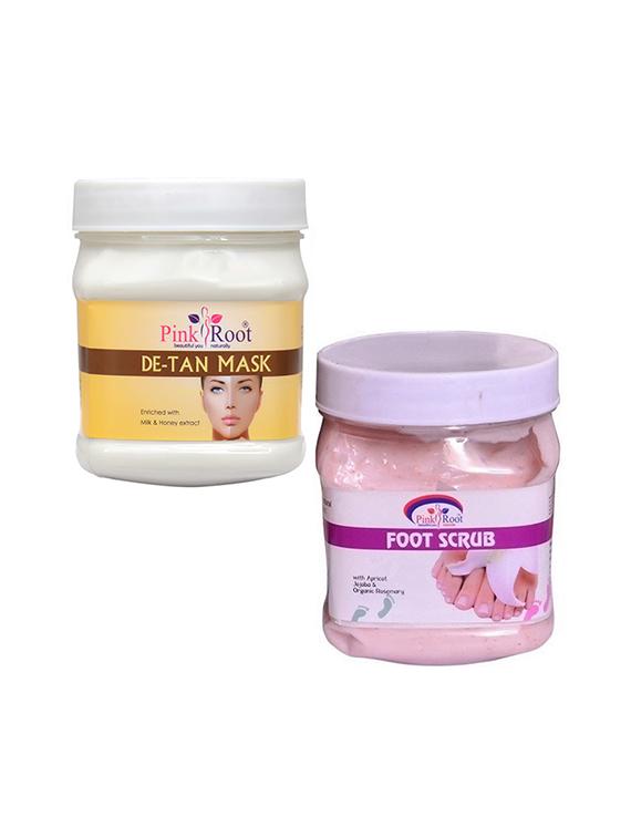 pink root de tan mask 500gm with foot scru 500gm - 16452265 - Zoom Image - 1
