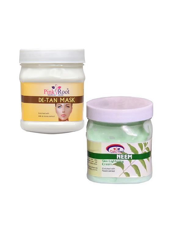 pink root de tan mask 500gm with neem cream 500gm - 16452278 - Zoom Image - 1