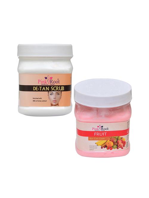 pink root de tan scrub 500gm with fruit cream 500gm - 16452316 - Standard Image - 1