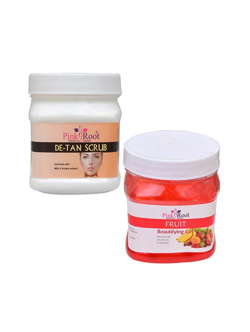 pink root de tan scrub 500gm with fruit gel 500gm - 16452317 - Standard Image - 1