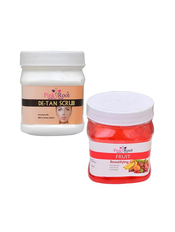 pink root de tan scrub 500gm with fruit gel 500gm - 16452317 - Zoom Image - 1