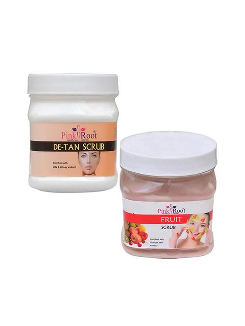 pink root de tan scrub 500gm with fruit scrub 500gm - 16452319 - Standard Image - 1