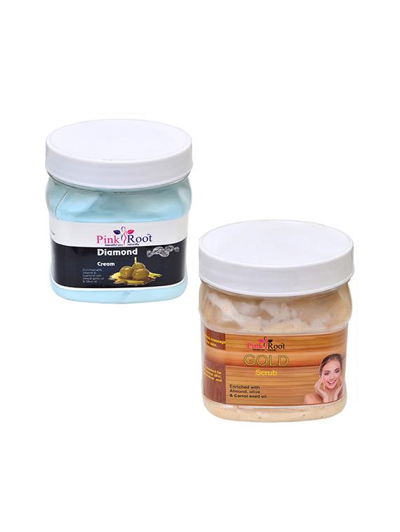 pink root diamond cream 500gm with gold scrub 500gm - 16452370 - Zoom Image - 1