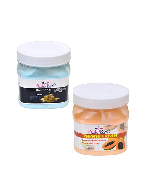 pink root diamond cream 500gm with papaya cream 500gm - 16452377 - Zoom Image - 1
