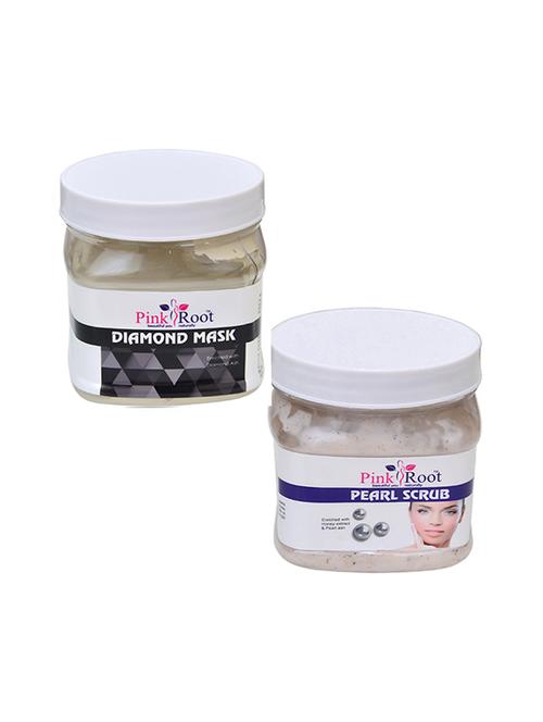 pink root diamond mask 500gm with pearl scrub 500gm - 16452431 - Standard Image - 1
