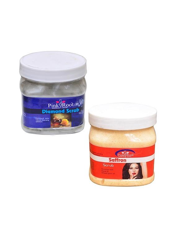 pink root diamond scrub 500gm with saffron scrub 500gm - 16452481 - Zoom Image - 1